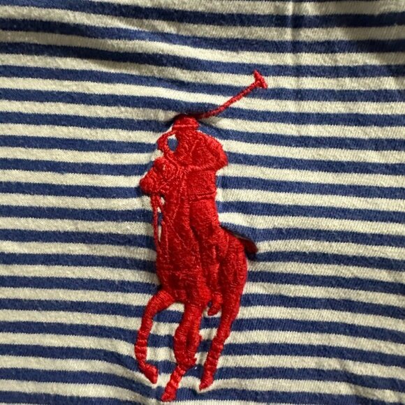 POLO - Ralph Lauren - short sleeve T-shirt w/ large logo embroidered on chest - Picture 2 of 4